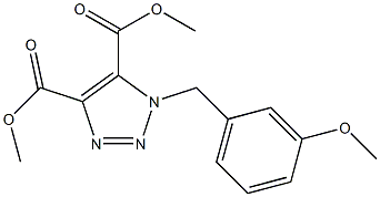 1-(3-メトキシベンジル)-1H-1,2,3-トリアゾール-4,5-ジカルボン酸ジメチル 化学構造式