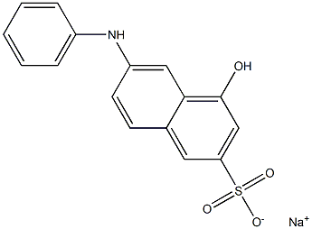 4-Hydroxy-6-(phenylamino)-2-naphthalenesulfonic acid sodium salt Structure