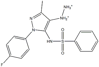 N-[1-(4-Fluorophenyl)-3-methyl-4-diazonio-1H-pyrazol-5-yl]benzenesulfonamide Struktur