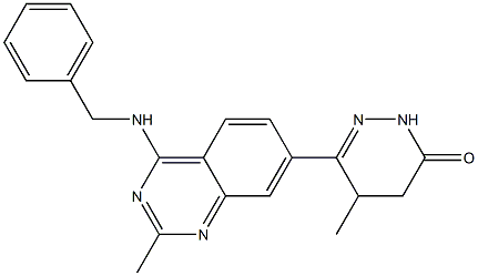 4,5-Dihydro-5-methyl-6-(2-methyl-4-benzylaminoquinazolin-7-yl)pyridazin-3(2H)-one