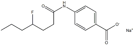 4-[(4-Fluoroheptanoyl)amino]benzenecarboxylic acid sodium salt