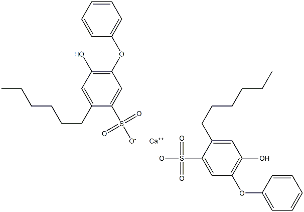 Bis(6-hydroxy-4-hexyl[oxybisbenzene]-3-sulfonic acid)calcium salt Struktur