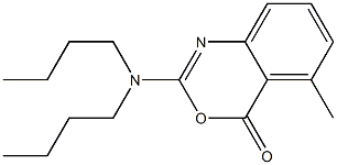 2-Dibutylamino-5-methyl-4H-3,1-benzoxazin-4-one 结构式