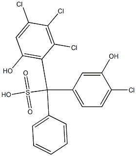  (4-Chloro-3-hydroxyphenyl)(2,3,4-trichloro-6-hydroxyphenyl)phenylmethanesulfonic acid