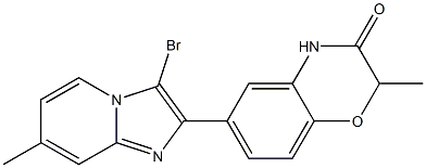 6-(3-Bromo-7-methyl-imidazo[1,2-a]pyridin-2-yl)-2-methyl-2H-1,4-benzoxazin-3(4H)-one|
