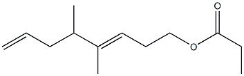 Propionic acid 4,5-dimethyl-3,7-octadienyl ester Struktur