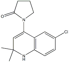 6-Chloro-1,2-dihydro-2,2-dimethyl-4-(2-oxo-1-pyrrolidinyl)quinoline 结构式