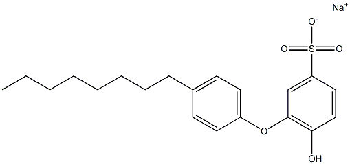 6-Hydroxy-4'-octyl[oxybisbenzene]-3-sulfonic acid sodium salt,,结构式