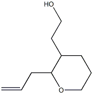 2-Allyl-3-(2-hydroxyethyl)tetrahydro-2H-pyran 结构式