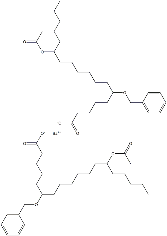 Bis(6-benzyloxy-13-acetyloxystearic acid)barium salt Structure