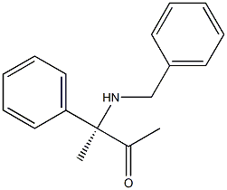 [R,(-)]-3-(Benzylamino)-3-phenyl-2-butanone Structure