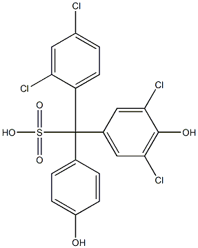 (2,4-Dichlorophenyl)(3,5-dichloro-4-hydroxyphenyl)(4-hydroxyphenyl)methanesulfonic acid