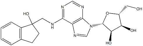 N-[[(2,3-Dihydro-1-hydroxy-1H-inden)-1-yl]methyl]adenosine Structure