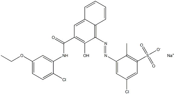 3-Chloro-6-methyl-5-[[3-[[(2-chloro-5-ethoxyphenyl)amino]carbonyl]-2-hydroxy-1-naphtyl]azo]benzenesulfonic acid sodium salt|