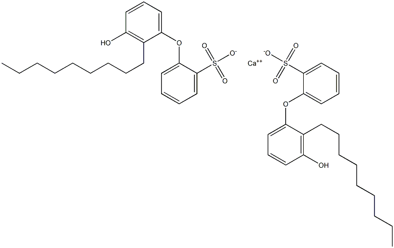 Bis(3'-hydroxy-2'-nonyl[oxybisbenzene]-2-sulfonic acid)calcium salt 结构式