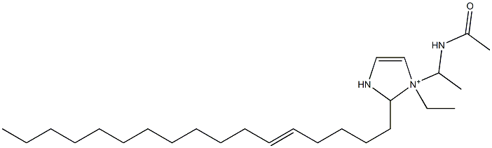 1-[1-(Acetylamino)ethyl]-1-ethyl-2-(5-heptadecenyl)-4-imidazoline-1-ium,,结构式