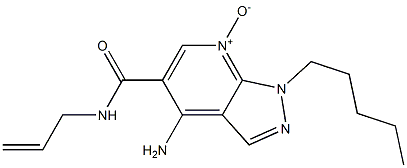 4-Amino-1-pentyl-5-[(2-propenylamino)carbonyl]-1H-pyrazolo[3,4-b]pyridine 7-oxide Struktur