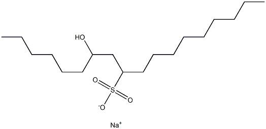 7-ヒドロキシオクタデカン-9-スルホン酸ナトリウム 化学構造式