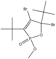 2-Methoxy-4-bromo-5-bromo-3,5-di-tert-butyl-2,5-dihydro-1,2-oxaphosphole 2-oxide Structure