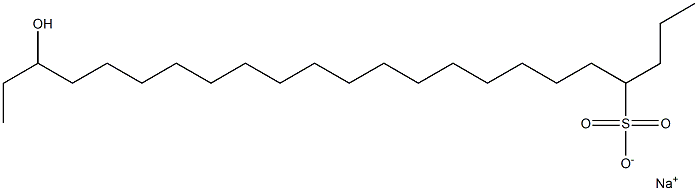21-ヒドロキシトリコサン-4-スルホン酸ナトリウム 化学構造式