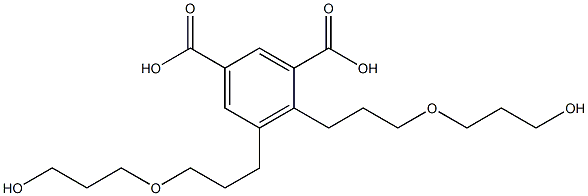 4,5-Bis(7-hydroxy-4-oxaheptan-1-yl)isophthalic acid Struktur