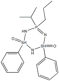 5-Isopropyl-1,3-diphenyl-5-propyl-1H,3H-1,3,2,4,6,5-dithiatriazaphosphorine 1,3-dioxide Structure