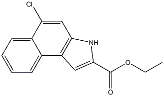 5-Chloro-3H-benz[e]indole-2-carboxylic acid ethyl ester 结构式