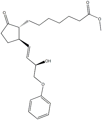 (13E,15R)-15-Hydroxy-9-oxo-16-phenoxy-17,18,19,20-tetranorprost-13-en-1-oic acid methyl ester,,结构式