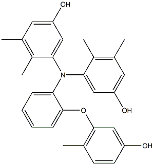 N,N-Bis(5-hydroxy-2,3-dimethylphenyl)-2-(3-hydroxy-6-methylphenoxy)benzenamine Struktur