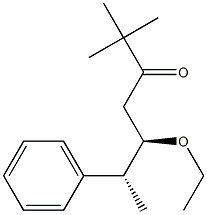 (5R,6R)-5-エトキシ-2,2-ジメチル-6-フェニル-3-ヘプタノン 化学構造式