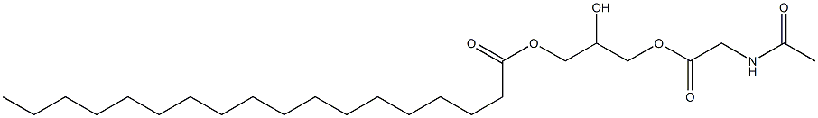 1-[(N-Acetylglycyl)oxy]-2,3-propanediol 3-octadecanoate,,结构式