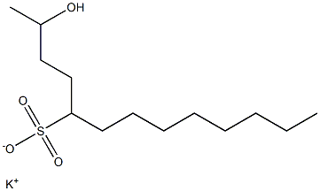 2-Hydroxytridecane-5-sulfonic acid potassium salt,,结构式