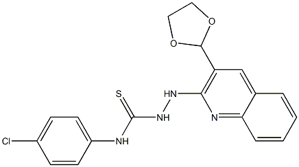 1-[3-(1,3-Dioxolan-2-yl)quinolin-2-yl]-4-(4-chlorophenyl)thiosemicarbazide|