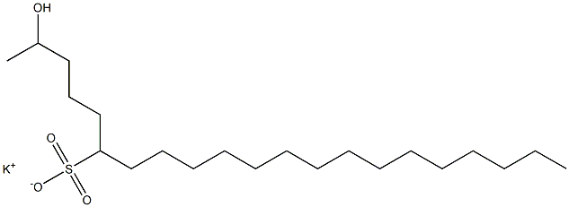 2-ヒドロキシヘニコサン-6-スルホン酸カリウム 化学構造式