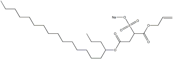 2-(Sodiosulfo)succinic acid 4-nonadecyl 1-(2-propenyl) ester 结构式