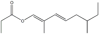Propionic acid 2,6-dimethyl-1,3-octadienyl ester Struktur