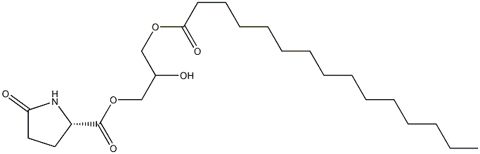 1-[(L-Pyroglutamoyl)oxy]-2,3-propanediol 3-pentadecanoate Struktur