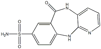 5,11-Dihydro-6-oxo-6H-pyrido[2,3-b][1,4]benzodiazepine-8-sulfonamide Structure