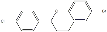 6-Bromo-2-(4-chlorophenyl)-3,4-dihydro-2H-1-benzopyran Struktur