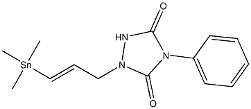 4-Phenyl-1-[3-(trimethylstannyl)allyl]-1,2,4-triazolidine-3,5-dione Structure