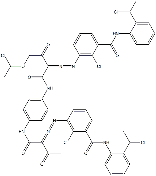 3,3'-[2-[(1-Chloroethyl)oxy]-1,4-phenylenebis[iminocarbonyl(acetylmethylene)azo]]bis[N-[2-(1-chloroethyl)phenyl]-2-chlorobenzamide]