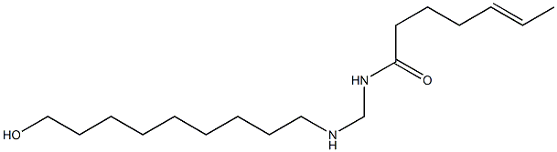 N-[[(9-Hydroxynonyl)amino]methyl]-5-heptenamide Struktur