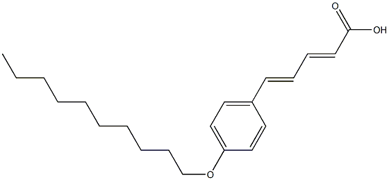 (2E,4E)-5-(p-Decyloxyphenyl)-2,4-pentadienoic acid Structure