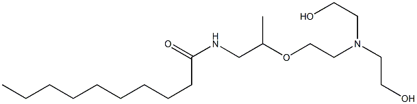 N-[2-[2-[Bis(2-hydroxyethyl)amino]ethoxy]propyl]decanamide Structure