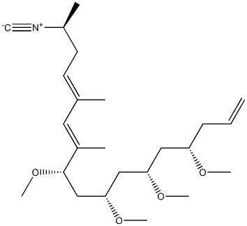 [(1S,3E,5E,7S,9S,11S,13S)-7,9,11,13-Tetramethoxy-1,4,6-trimethyl-3,5,15-hexadecatrienyl] isocyanide Struktur