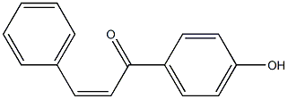 (2Z)-3-(フェニル)-1-(4-ヒドロキシフェニル)-2-プロペン-1-オン 化学構造式