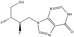 9-[(2R,3R)-2,3-Difluoro-4-hydroxybutyl]-9H-purin-6(1H)-one Structure