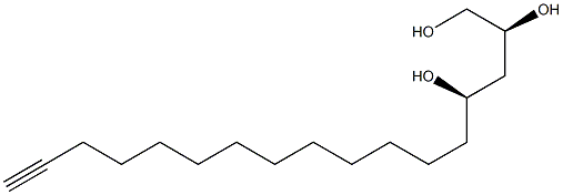 (2S,4R)-16-ヘプタデシン-1,2,4-トリオール 化学構造式
