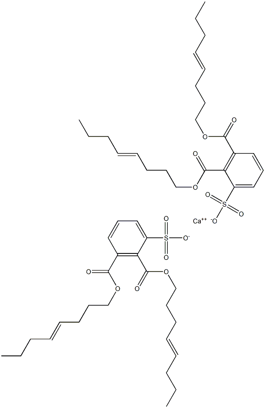 Bis[2,3-di(4-octenyloxycarbonyl)benzenesulfonic acid]calcium salt Structure