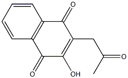 2-Acetonyl-3-hydroxy-1,4-naphthoquinone Struktur